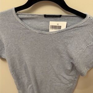 NWT Brandy Melville Black and White Striped Tee